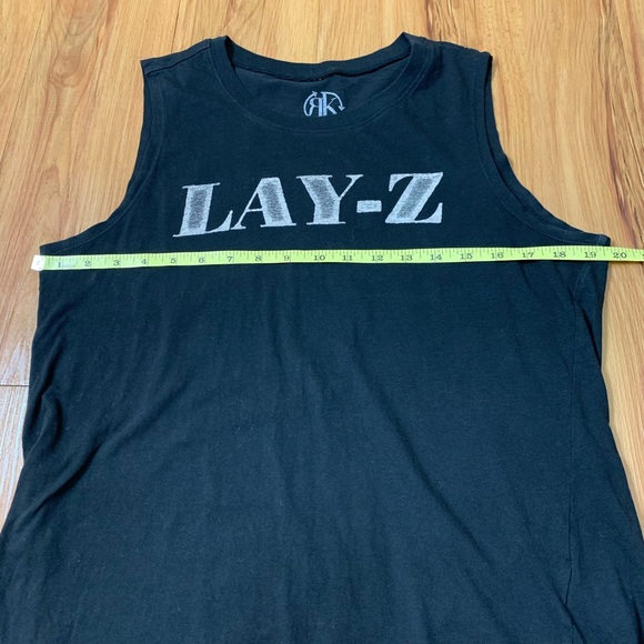Recycled Karma LAY-Z Sleeveless Black Graphic Tank - Picture 10 of 11